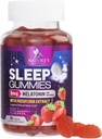 Yetişkinler için Uyku Gummies Ekstra Güçlü 8mg - Canatonin with Passiflora Extract for Restful Sleep - Fast Acting Melatonin Sleep Gummy Supplement, Vegan, Non-GMO, Tasty Strawberry Flavor - 60 Gummies