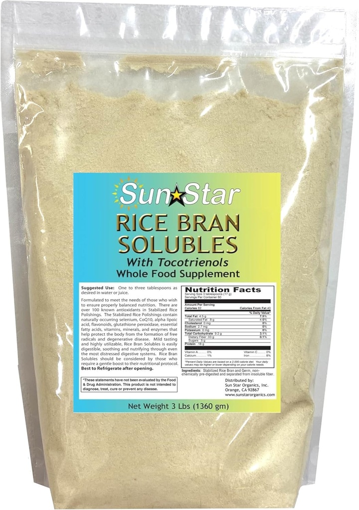Rice Bran Toz Tocotrienols (Formerly olarak Rice Bran ulis) (3lb)