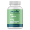 BESTVITE çinko Chelate 50 mg (240 Vejetaryen Capsules) - No Stearates - No Dicalcium Phosphate - Vegan - Non GMO - Gluten Free