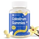 Bovine Colostrum Supplement Gummies -% 60 En yüksek IgG, Lactoferrin, Probiyotikler ve Prebiyotikler Yetişkinler ve Çocuklar için, Vanilla Flavor & Sugar Free, 90 Gummies