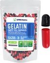 XPRS Nutra Boyutu 3 Boş Kapsüller - 100 Kont Boş Gelatin Capsules - Pills DIY Capsule - Pure Bovine Pill Gel Caps Do-It- Yourself Vitamins and Supplements (Black/Red)
