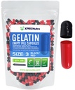 XPRS Nutra Size 3 Empty Capsules - 100 Count Empty Gelatin Capsules - Pills DIY Capsule Filling - Pure Bovine Pill Gel Caps Fillable for Do-It-Yourself Vitamins and Supplements (Black/Red)