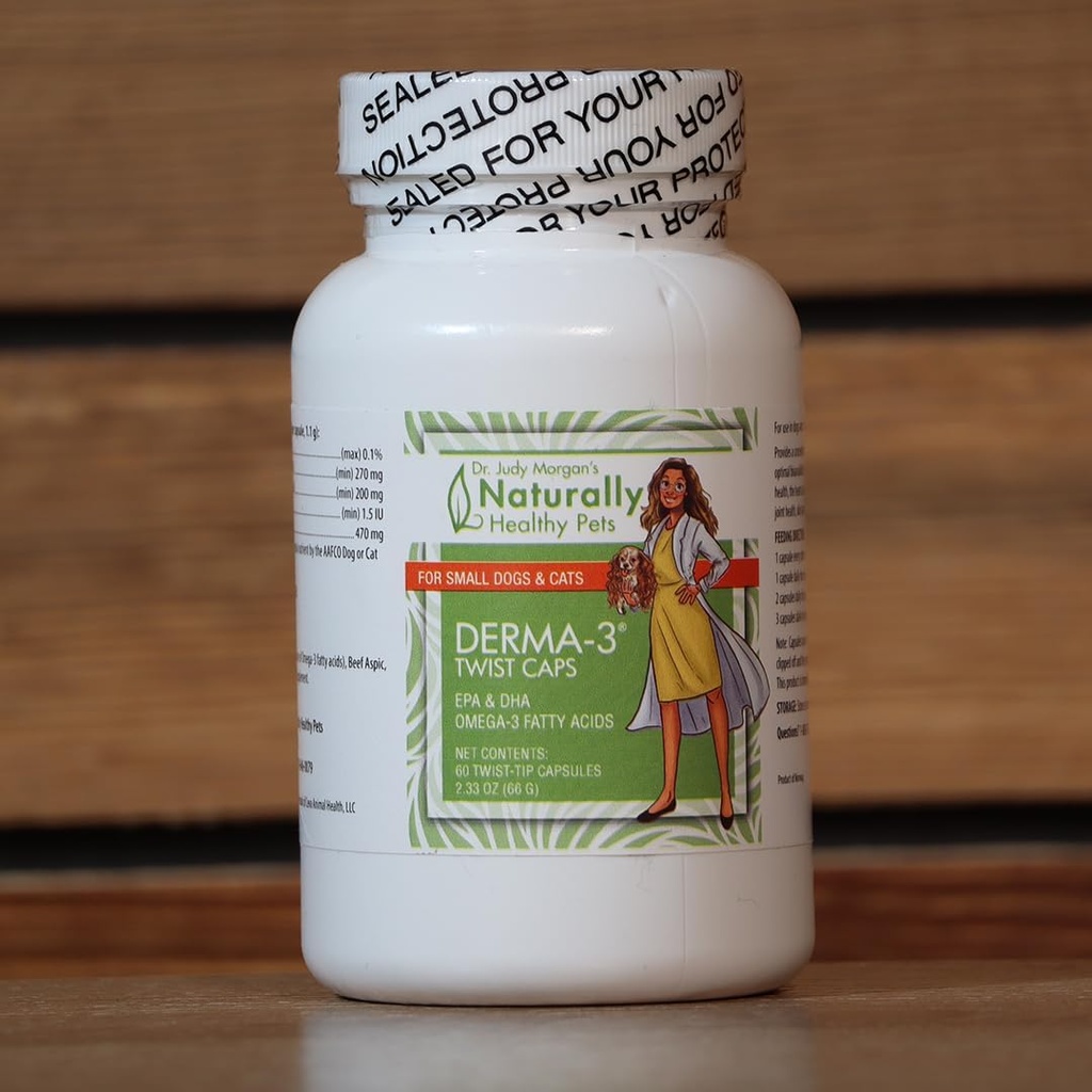 Dr. Judy Morgan'ın Doğal Sağlıklı Evcil Hayvanları Derma-3 Omega3 Balık Yağı Köpek ve Kediler Için Yararlar (Küçük)
