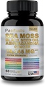 Sea Moss Black Seed Oil Ashwagandha Ginger Vitamin C & D3, Erkekler ve Kadınlar için Siyah Pepper ile