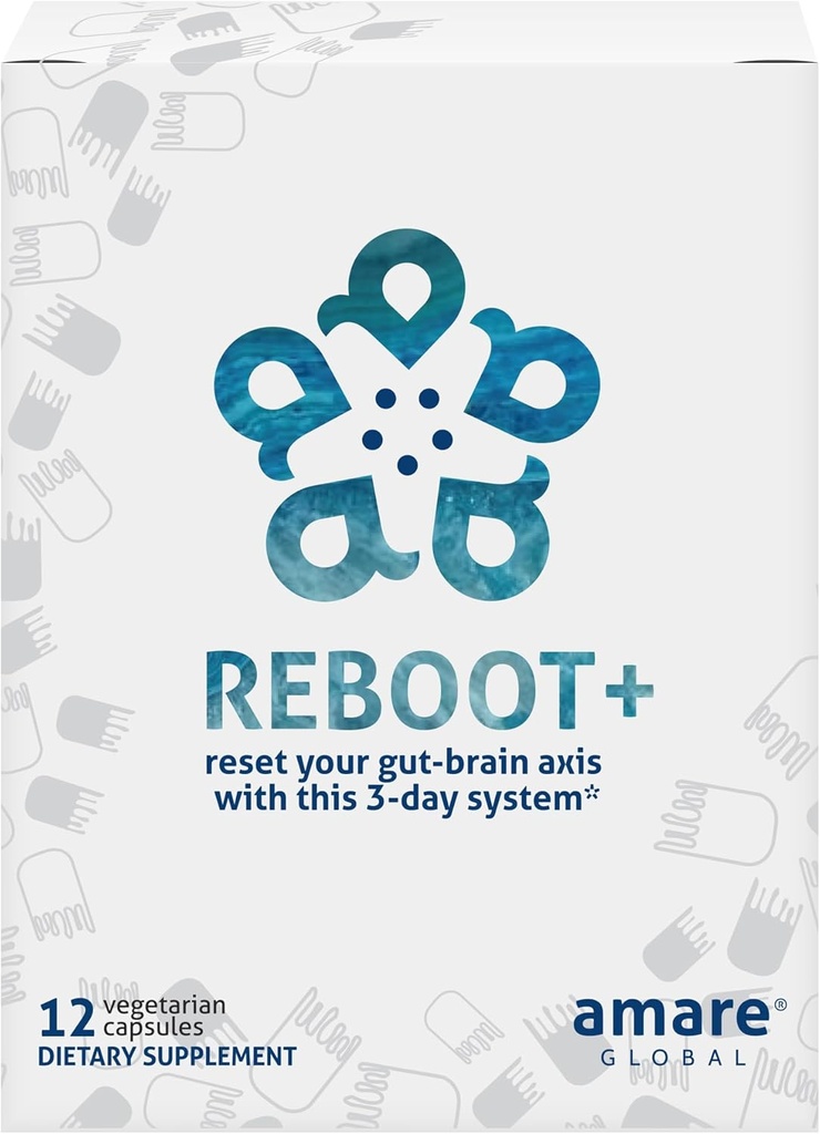 Amare παγκόσμιο σύστημα επανεκκίνησης + 3-Day Gut Brain Reset, 12 κάψουλες