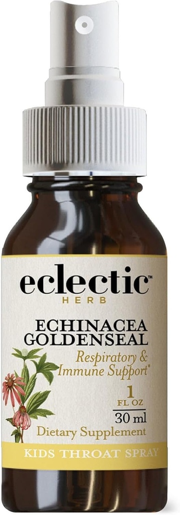 ECLECTIC INSTITUTE Kid's Echinacea - Goldenseal Throat Spray (Orange Flavor) 1 Ounce