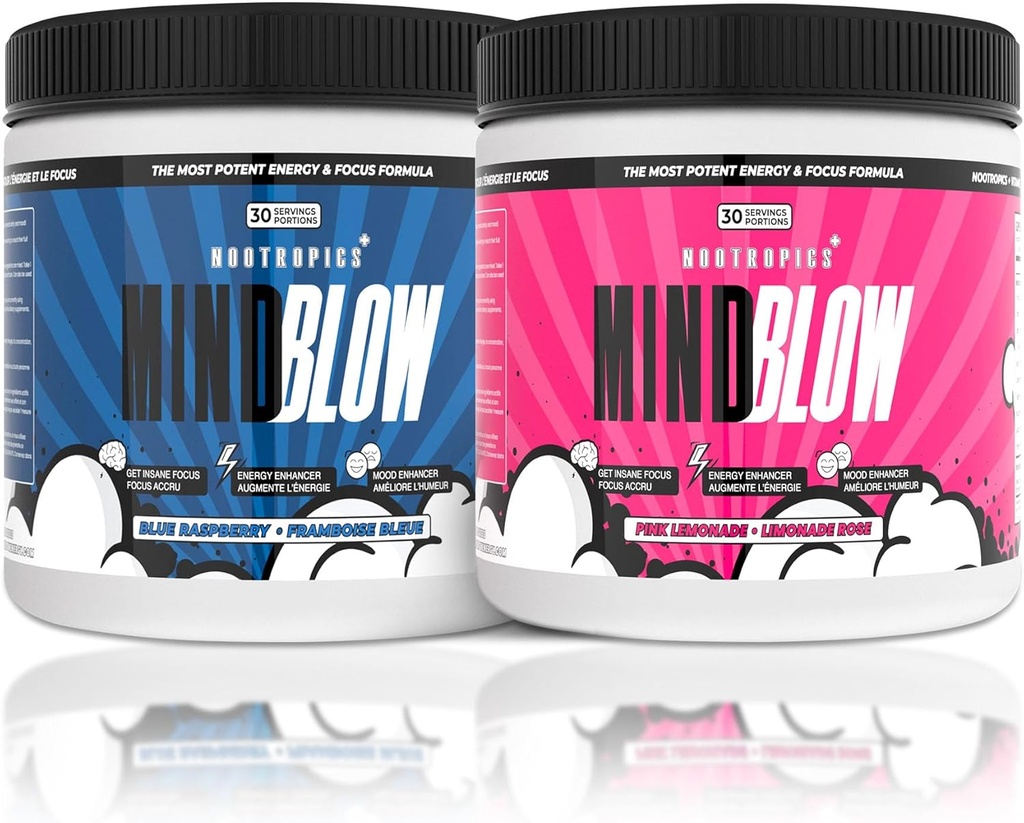 Mind Blow - Nootropics Cocktail για την Ενέργεια, Εστίαση και Ευτυχία για τους μαθητές, επιχειρηματίες, σκληρά εργαζόμενοι & παίκτες (30 Υπηρεσίες)