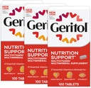 Geritol, Multivitamin Supplement, Contains B-Vitamins, Antioksis, Vitaminler C, E & D ve Iron, 27 Temel Vitaminler ve Mineraller, Gluten-Free, Non-GMO, No Yapay Sweeteners, 100 Tablet, 3 Pack
