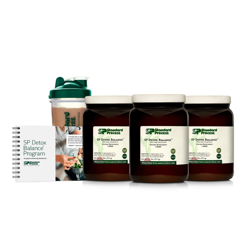 Standard Process SP Detox Balance Kit, 28-Day Program - Detox Cleanse with Pea Protein, Iron, Magnesium & Choline - Vegan, Non-Dairy & Gluten-Free (3 Pack)