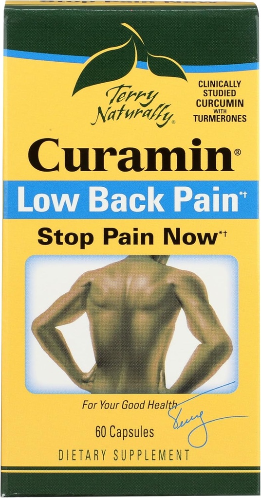 Terry Natural Curamin Low Back Pain - 60 Vegan Capsules - Hedefli Yardım Supplement, Sağlıklı Kartilage & Comfort - Non-GMO, Gluten-Free - 20 Hizmetler