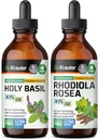 BIO KRAUTER Ιερός Βασίλειος Βάμμα 4 Fl. Oz. & Rhodiola Rosea Βάμμα 4 Fl. Oz.