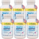 HEAL-N-SOOTHE κοινά συμπληρώματα υποστήριξης - πρωτεολυτικά ένζυμα όπως Bromelain & Papain, με Boswellia, Turmeric & Ginger- προάγει πρωτεΐνη Digestive λειτουργία & άμυνα σώματος Wellness- 90 κόμη (6 Pack)