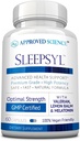 Εγκεκριμένη επιστήμη Sleepsyl - συμπλήρωμα ύπνου - ρίζα βαλεριάνας, βάλσαμο λεμόνι, μελατονίνη, χαμομήλι, L-ορνιθίνη - Vegan, 60 κάψουλες