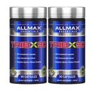 ALLMAX TRIBX90 - 90 Capsules, Pack of 2 - Natural Testosterone Booster - Delivers Bulgarian Species Tribulus Terrestris - 90% Furostanolic Saponins - 180 Total Servings