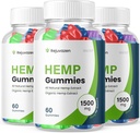 (3 Pack) Rejuvazen Gummies - Resmi Formula - Rejuvazen Hemp Gummies Kan Baskı Şeker Formula 300 mg, Rejuvazen Gummies Yüksek Potency Büyük Boyut Gummies 25mg Per Gummy 1500 mg (180 Gummies)