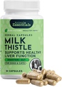 Animal Essentials Milk Butle for Dogs & Cats - Liver Support, Milk Thistle 150 mg, Silymarin, Liver Supplement, Herbal Capsules, Organic Human Grade Herbs, Veterinarian Önerilen - 30 Count