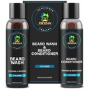 XIKEZAN Beard Wash & Beard Conditioner Φυσικός Αποσκληρυντής σετ w/Argan & Jojoba Λάδια Απλώνει & Ενισχύει τα Χριστούγεννα Stuffers Κάλτσες Πατέρα Δώρα Ημέρα για τους άνδρες Αυτός Μπαμπάς Φίλος Σύζυγος