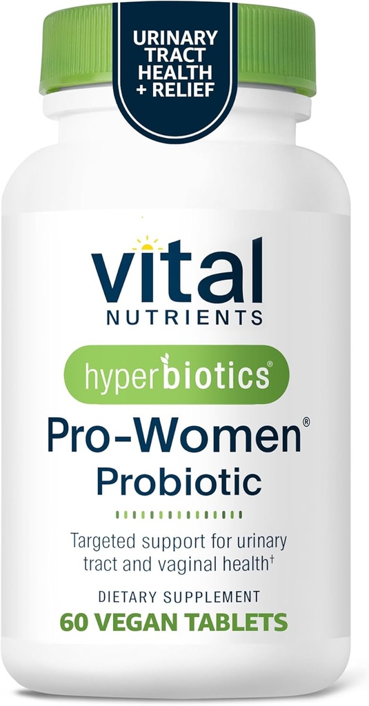 Hiperbiyotikler Vital Nutrients Pro Women Probiyotiks for Women | Vaginal Probiyotiks for PH Balance | Oral Probiyotik for Vaginal Health and Urinary Tract Health | 6 Targeted Strains | 60 Vegan Tabletler