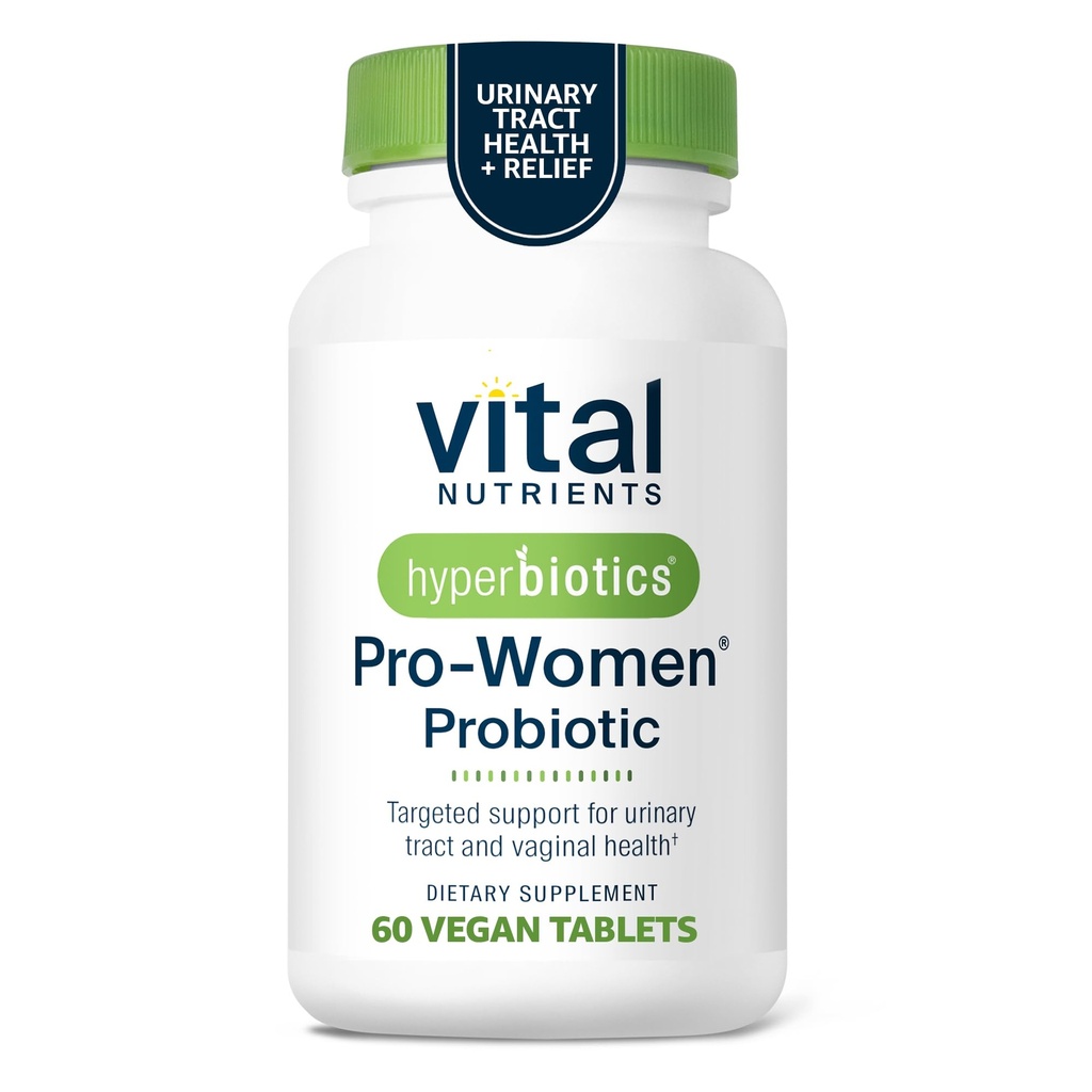 Hiperbiyotikler Vital Nutrients Pro Women Probiyotiks for Women | Vaginal Probiyotiks for PH Balance | Oral Probiyotik for Vaginal Health and Urinary Tract Health | 6 Targeted Strains | 60 Vegan Tabletler