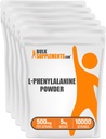 BulkSupplements.com L-Phenylalanine Toz - Phenylalanine Supplement, L-Phenylalanine 500 mg - Amino Asits Supplement, Gluten Free, 500 mg per Service, 5kg (11 lbs) (Pazarlama için 5kg (11 lbs) (Pazarlamada 5kg (11 lbs)