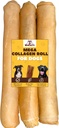 Woofley's Extra Collagen Roll (10-12 inç - 3 PCS) - Köpekler için Chews - Bully Stickhide Alternative Dog Chews No Hide Bones for Medium & Large Dogs