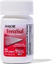 Büyük Ferosul - Ferrous Sulfate 325 mg Tabletleri 65 mg of Elemental Iron - Kadınlar için Demir Supplement, Erkekler - Red - 100 Count