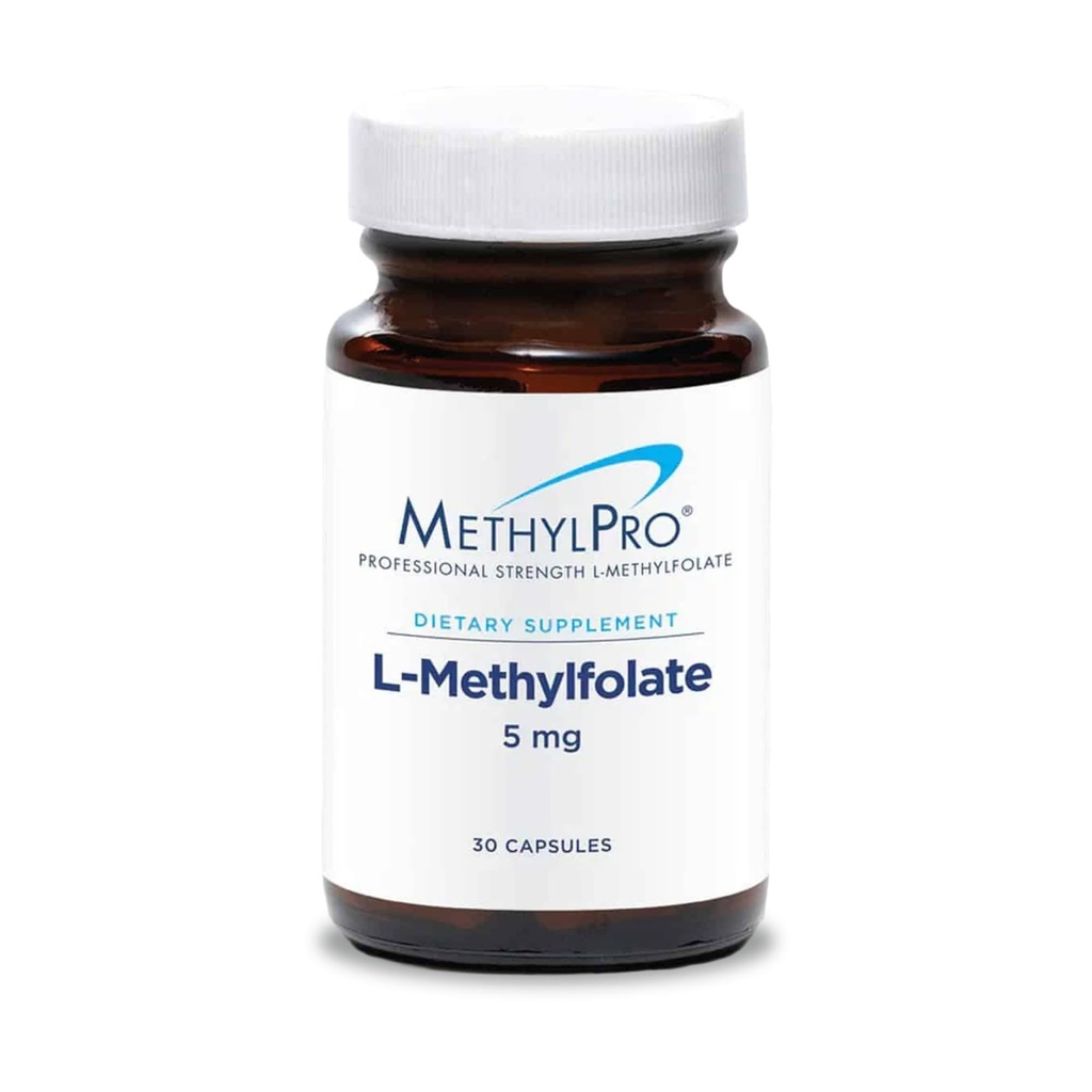 Methylfolate 5 mg - L Methylfolate, Kadınlar ve Erkekler için Metrik Tamamlanmış Vitamin B9 (5-MT) Beyin Sağlığı için, Focus, Calm - 30 Capsules (Pazarlık 1)