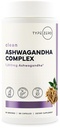 Tip Zero KSM-66 Ashwagandha Kökleri 1.200 mg, 60 Hizmet - Turmeric, Rhodiola Rosea ve BioPerine Black Pepper Ekstra - 180 Veggie Caps
