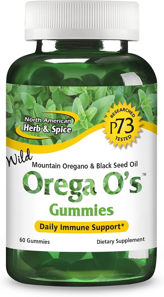 NORTH AMERICAN HERB & SPICE Orega O's - Vahşi Dağ Oregano & Black Seed Oil - Non-GMO - 30 Hizmet