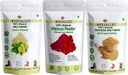 Combo Organic Αποξηραμένη Άμλα, Χιβίσκος και Μέθι (Fenugreek) Σκόνη (Κάθε 100 γραμμάρια/3,5 ουγγιά) Hyllanthus Emblica Hibiscus Rosa-Sinensis Trigonella Foenum-Graecum