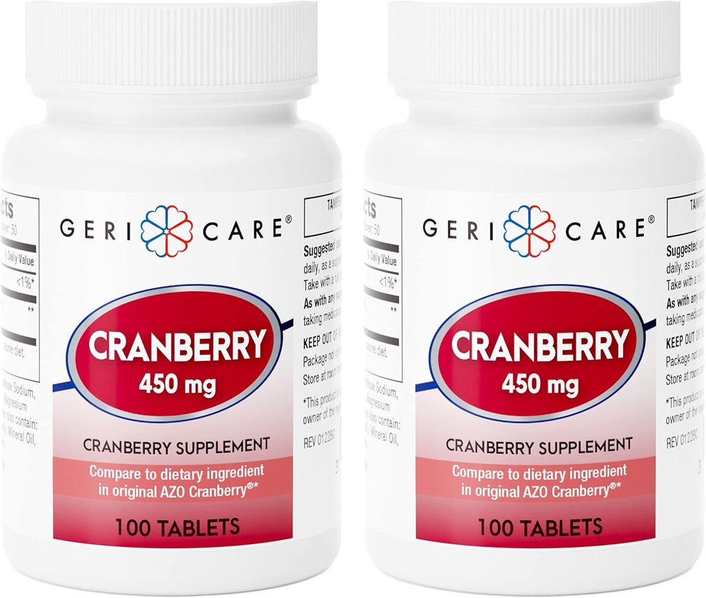 Yüksek kaliteli Cranberry Supplement - Urinary Tract Health Natural UTI Prevention for Men & Women- GMO, Gluten & Dairy Free Cranberry Inter 100 Count (2pk) için 450 mg Saf Cranberry Tabletleri