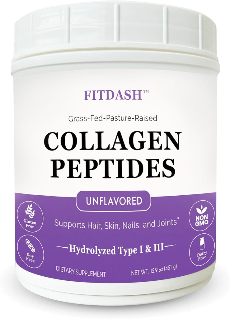 Collagen Hydro Hidrolyzed Collagen Toz Türü I ve III, Saçları, Nailleri ve Ortakları Destekler. Unflavored 41 15.9 Oz. Grass-Fed Pastured-Raized.
