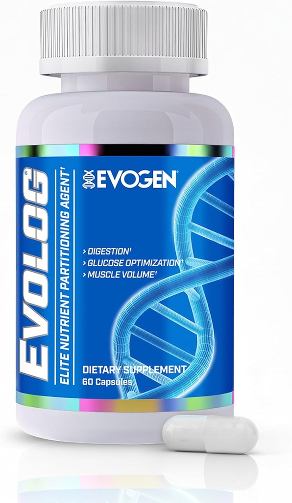 Evogen Evolog - Glucose Disposal Agent (GDA) & Elite Nutrient Katılımcı | Kadın ve Erkekler için Kitle ve Kilo Vermek | Destekler Digestion, Glucose Optimizasyon, Kas Cilt | 60 Capsules
