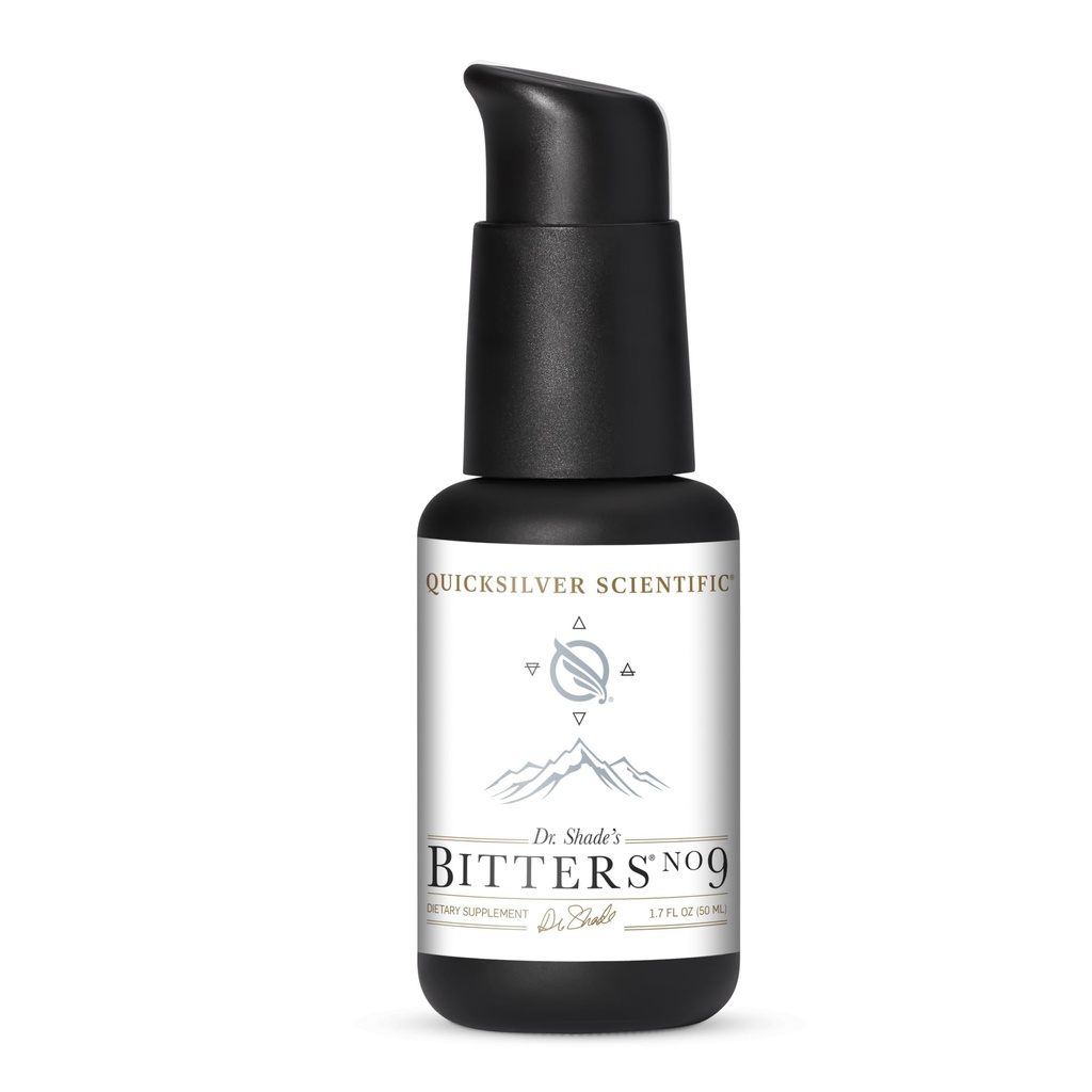 Quicksilver Scientific Dr. Shade's Bitters No. 9 - Digestion - Fast Acting Liposomal Digestive Bitters with Milk Thistle, Burdock Root & Juniper Essential Oil - Digestive Support (50 ml)