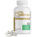 Bronson Acetyl L-Carnitine 500 MG Yüksek Potency Amino Asit Non-GMO, 60 Capsules