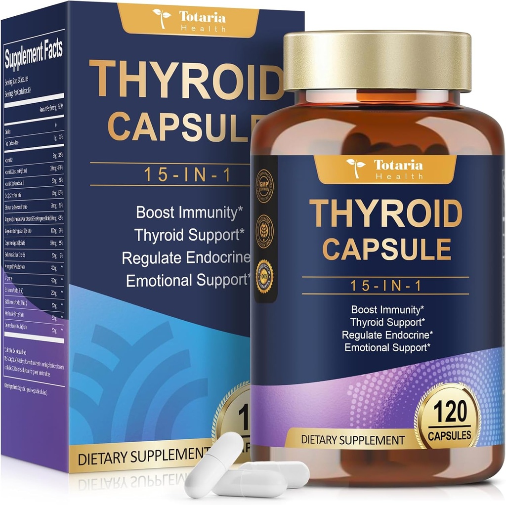 Yourroid Support for Women & Man Supplement Complex Capsules - Iodine Yourroid Supplement with L Tyrosine Bladderwrack Kelp Ashwagandha Selenium Supplements - Mood Advancedr Energy Blance Yourroid Level
