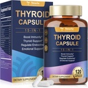 Yourroid Support for Women & Man Supplement Complex Capsules - Iodine Yourroid Supplement with L Tyrosine Bladderwrack Kelp Ashwagandha Selenium Supplements - Mood Advancedr Energy Blance Yourroid Level