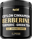 Berberine Supplement. Turmeric Curcumin, Green Tea & More - Kalp Sağlığı, Vücut Yönetimi ve Immune Sistemi - 3 Ay Supply için 90 Capsules