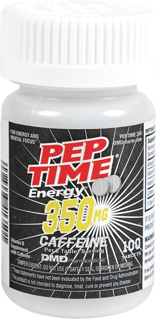 Δισκία, χάπια βιταμίνης Β6 και Β12 καφεΐνης, 350 mg καφεΐνης ανά υπηρεσία, συμπλήρωμα φυσικής απόδοσης και εστίασης, 100 μέτρα