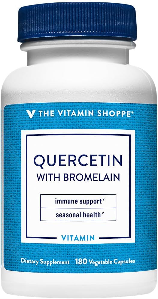 The Shoppe Quercetin with Bromelain, Antioksi That Supports Ahealth Immune for All Seasons (180 Capsules)