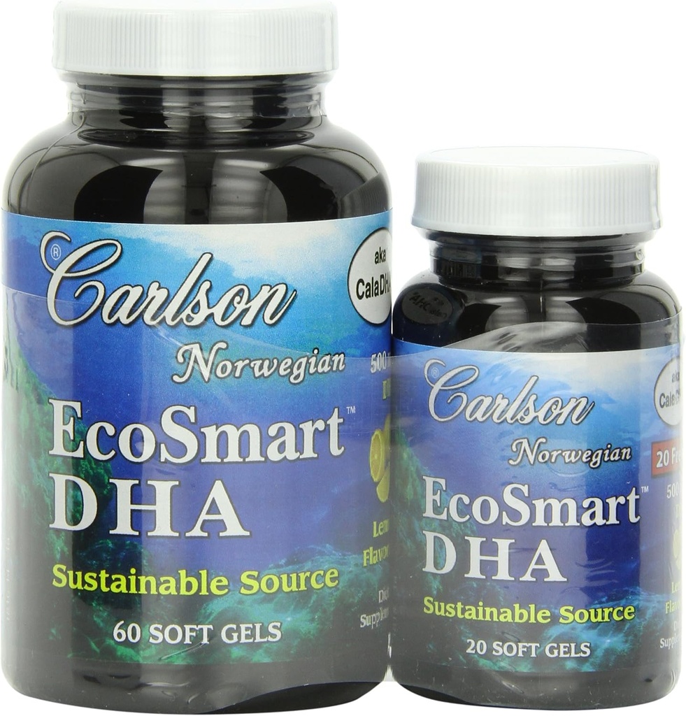 Carlson Labs Ecosmart DHA 500 Mg Mineral Supplement Softgels, 80 Kont
