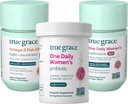 True Grace One Daily Women's Multivitamin 40+ (30 Vegan Tabletleri), Omega-3 Fish Oil (60 Softgels) & One Daily Women's Probiyotik (30 Vejetaryen Capsules) - 30 Günlük Her Şeyin Kaynağı