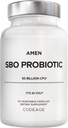Amen Probiotics Supplement, SBO Probiotic and Organic Prebiotics, 50 δισεκατομμύρια CFUs, Ράφι Σταθερό, Δεν απαιτείται ψύξη, Flora Καθημερινή Προβιοτική Φόρμουλα για γυναίκες & άνδρες, Vegan & μη-GMO, 60 κάψουλες