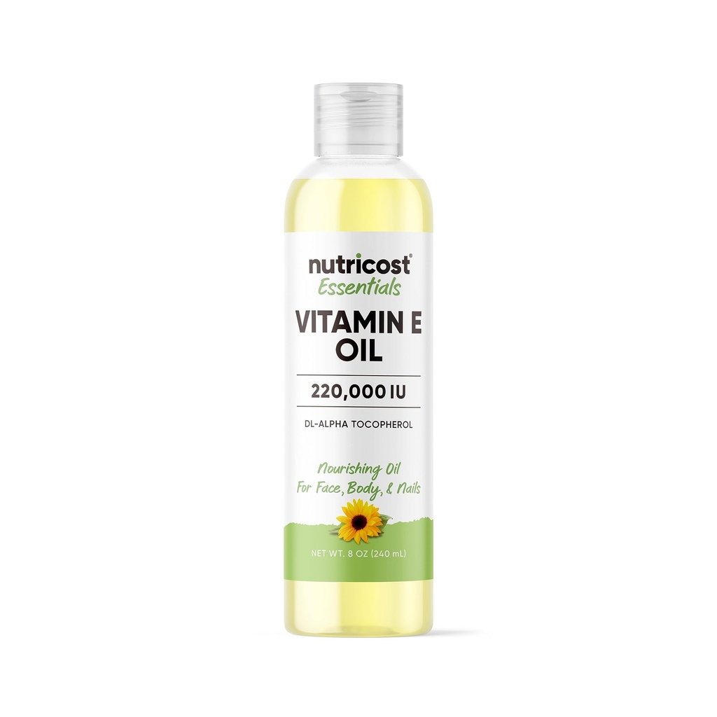 Nutricost Essentials Vitamin E Oil (8 Ounces / 230,000 IU) | Skin, Saç ve Nails için E Petrol