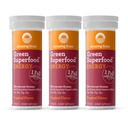 Amazing Grass Effervescent Energy Tabletleri: Greens + Green Tea Caffeine, Su Flavoring Tableti Antioksis, Nootropics Support, Tropikal, 10 (Paket 3)