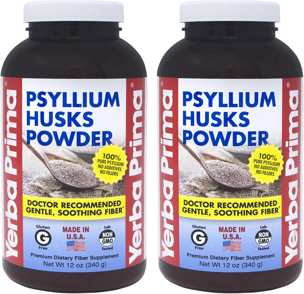 Yerba Prima Psyllium Husk Toz 12 oz (Pack of 2) - Doğal Fiber Supplement