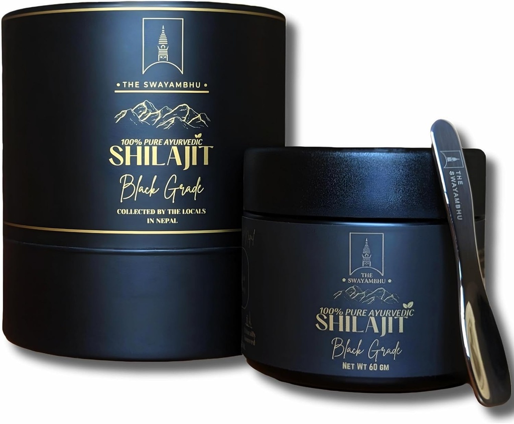 SHILAJIT 100% Pure Nepalese Himalaya SHILAJIT – Black Grade Ayurvedic Supplement, Honey Infüzyon, Hand-Harvested, Lab-Tested, 60g (150 Hizmet), Vegan, Organik, Gluten-Free
