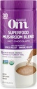 OM MUSHROOM SFOOD Hot Chocolate Blend – Dutch Cocoa with Lion's Mane, Reishi, Chaga & Turkey Tail – Supports Focus, Calm & Stress Relief – 2g Sugar, 25 Calories – 847 oz Canister (30 hizmet)