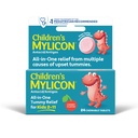 MyLICON Çocuk Çocuklarının Tummy Relief for Kids, 24 Cherry Flavored Chewable Tablets