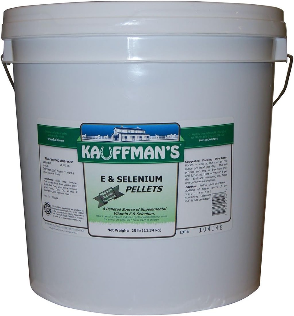 Kauffmans Vitamin E ve Selenium Pellets 25 lb